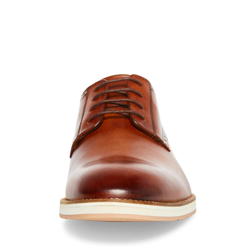 Brown Steve Madden Derbyy Leather Men's Derby Shoes | PH 2516KI16